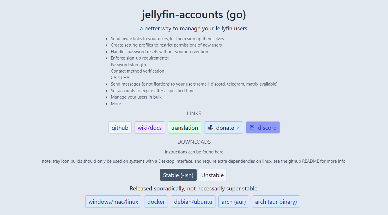 App Spotlight: jfa-go, a user management tool for Jellyfin Post image