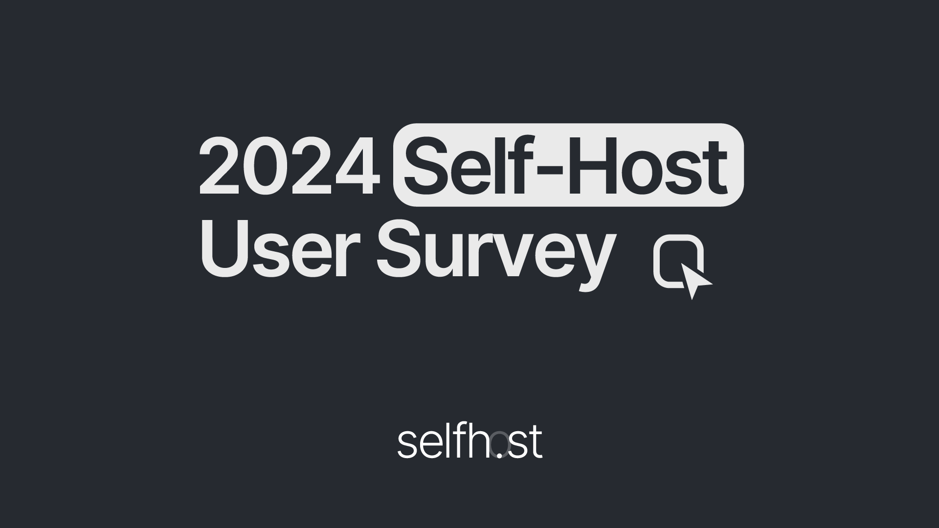 2024 Self-Host User Survey Post image